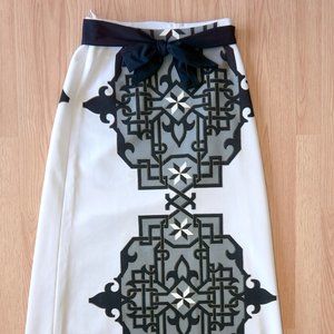 Vintage 70s Miss Shaheen Maxi Pattern Skirt Size 14, Made in USA